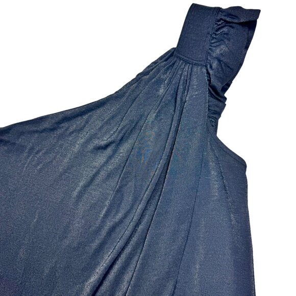 NWT Marc by Marc Jacobs Asymmetric Mini Dress Sz M Shimmer Blue Event Party - Picture 15 of 16